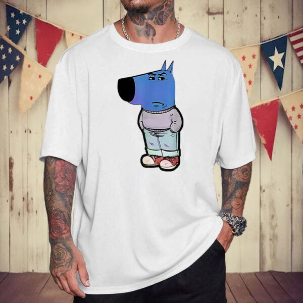 A blue Chill Guy I Am Just A Chill Guy Funny T-Shirt6