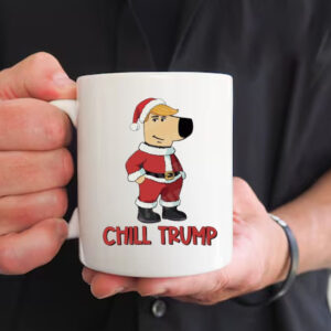 Chill Trump with Santa Claus clothing Christmas Mug2