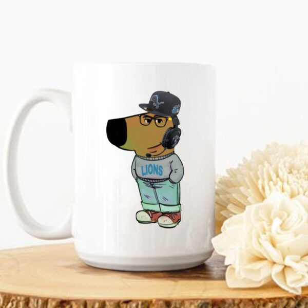 Detroit Lions Chill Guy Meme Mug