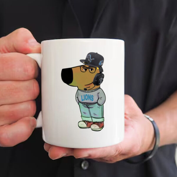 Detroit Lions Chill Guy Meme Mug2