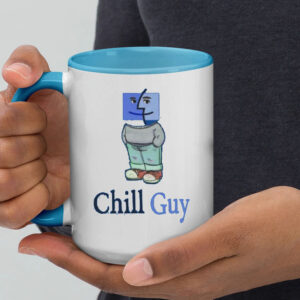 Mac OS Retro Computer Chill Guy Dog Meme Parody Mug