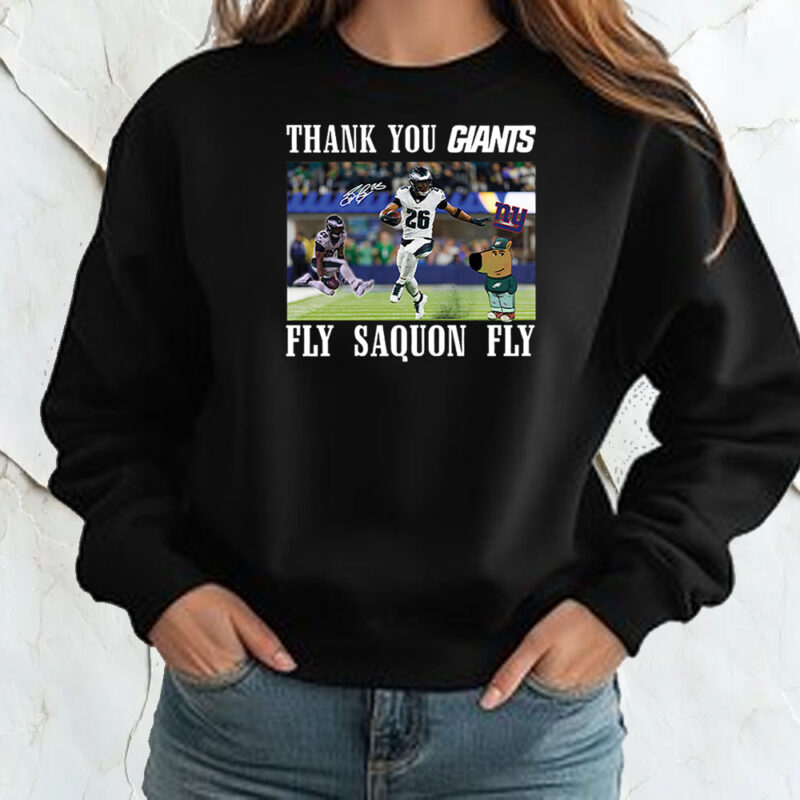 Thank You Giants Fly Saquon Fly Chill Guy T-Shirt1