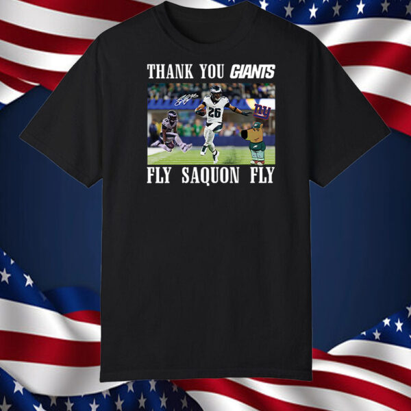 Thank You Giants Fly Saquon Fly Chill Guy T-Shirt6