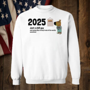 2025 Just A Chill Guy Who Lowkey Likes To Keep Track Of The Months Sometimes T-Shirt6