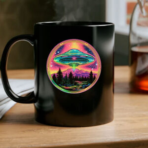 80s Neon UFO Mug