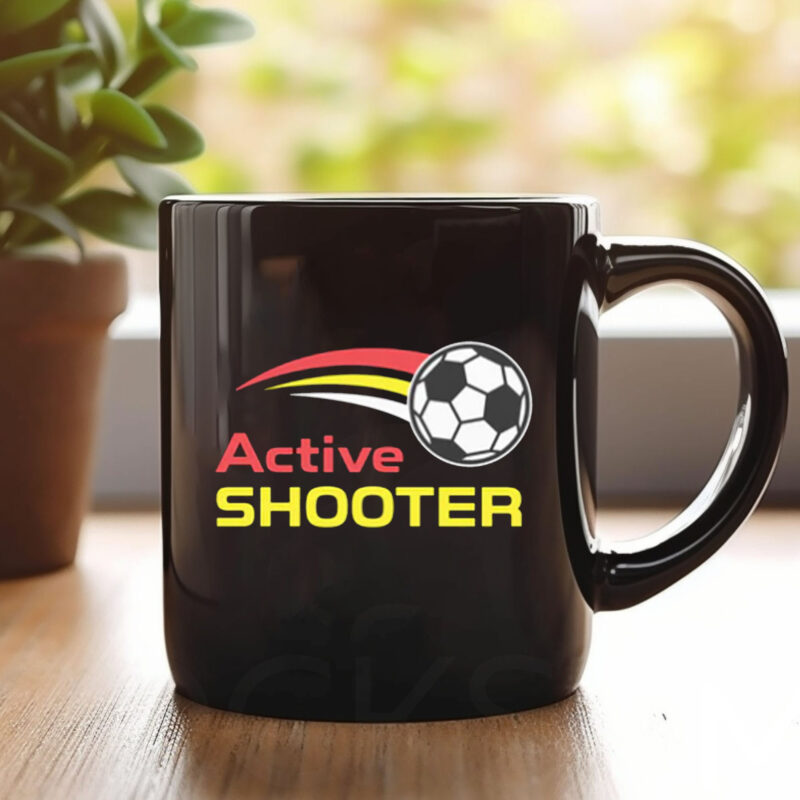 Active Shooter Soccer Ball Mug