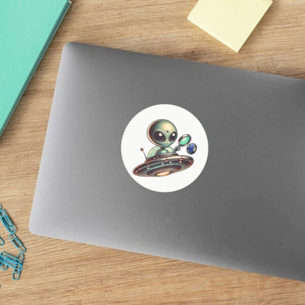 Alien Spaceship Sticker