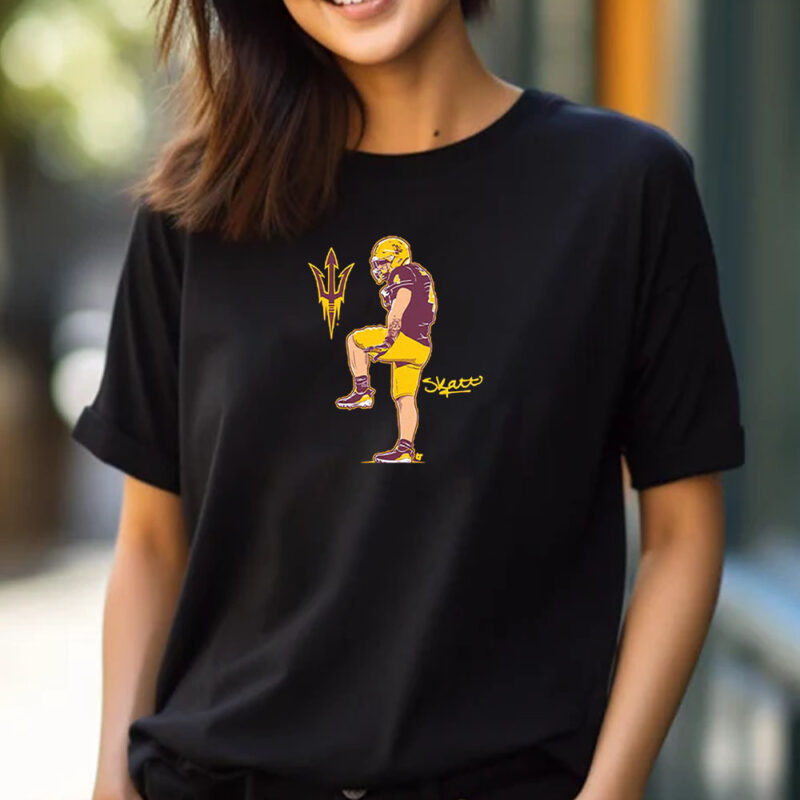 Arizona State Football Cam Skattebo Superstar Pose T-Shirt