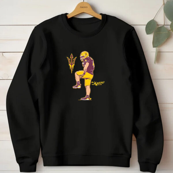 Arizona State Football Cam Skattebo Superstar Pose T-Shirt1