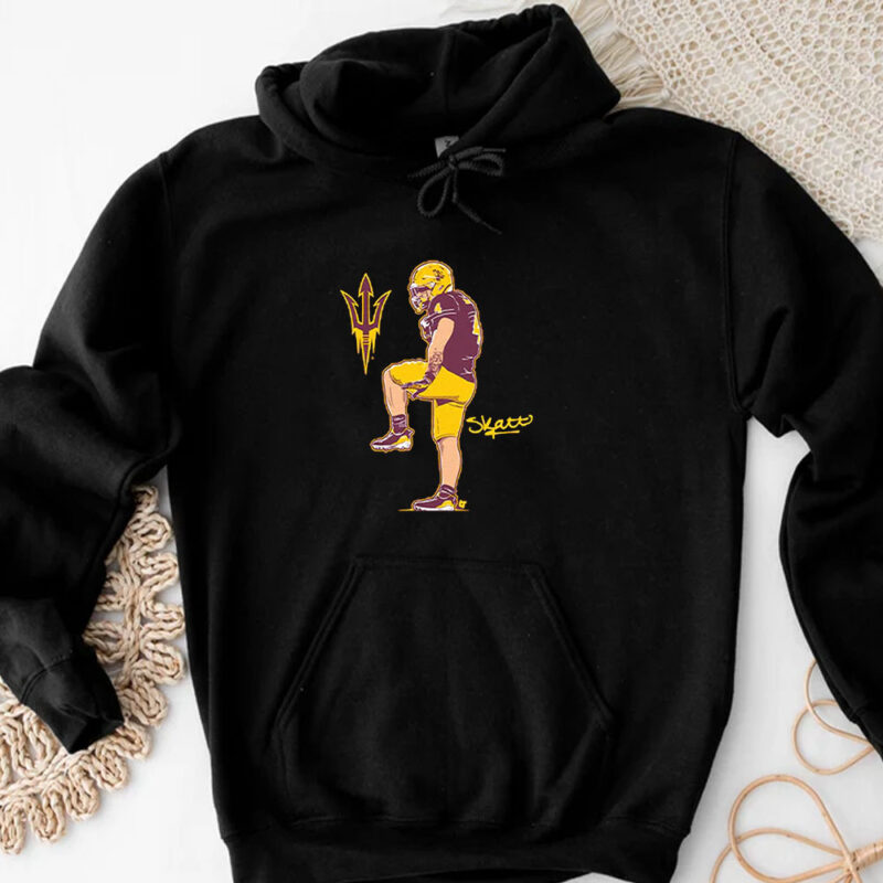 Arizona State Football Cam Skattebo Superstar Pose T-Shirt3