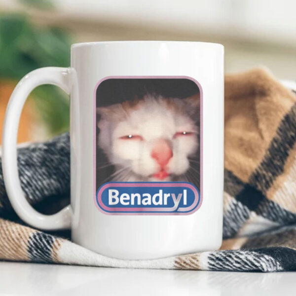 Benadryl Meme Cat Benny Cute Mug