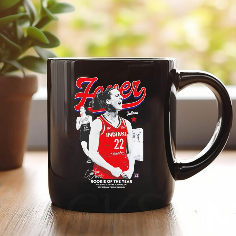 Caitlin Clark Indiana Fever rookie of the year signature Mug1