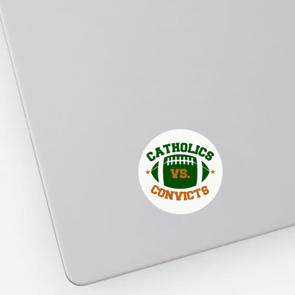 Catholics Vs Convicts Football Logo Sticker