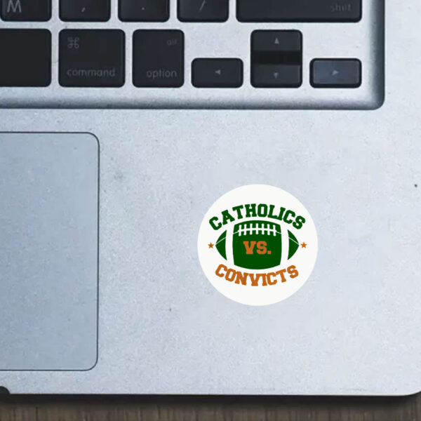 Catholics Vs Convicts Football Logo Sticker