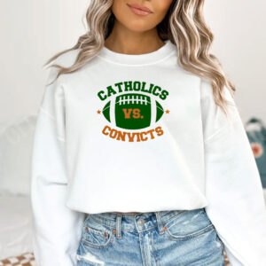 Catholics Vs Convicts Football Logo T-shirt