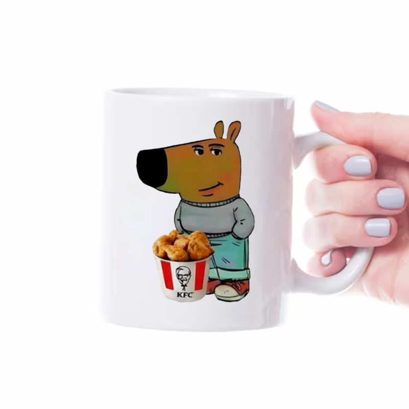 Chill Guy Dog KFC logo Mug1