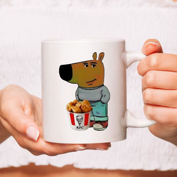 Chill Guy Dog KFC logo Mug2