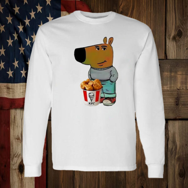 Chill Guy Dog KFC logo T-Shirt2