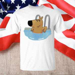 Chill Guy relaxing at the swimming pool T-Shirt1