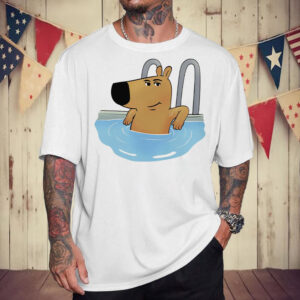 Chill Guy relaxing at the swimming pool T-Shirt56