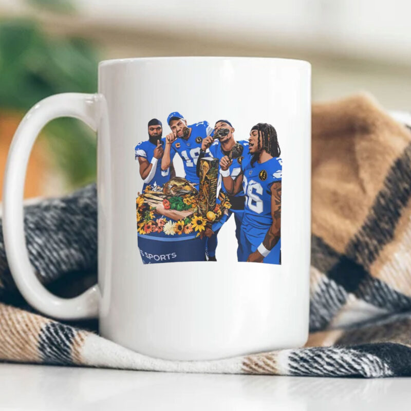 Detroit Football Funny Holiday Mug