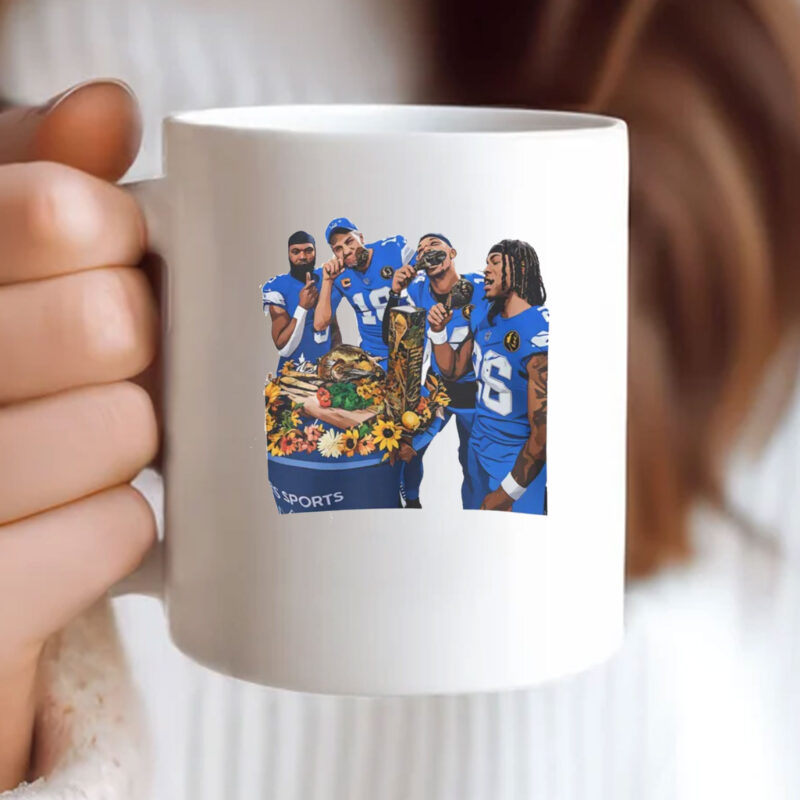 Detroit Football Funny Holiday Mug