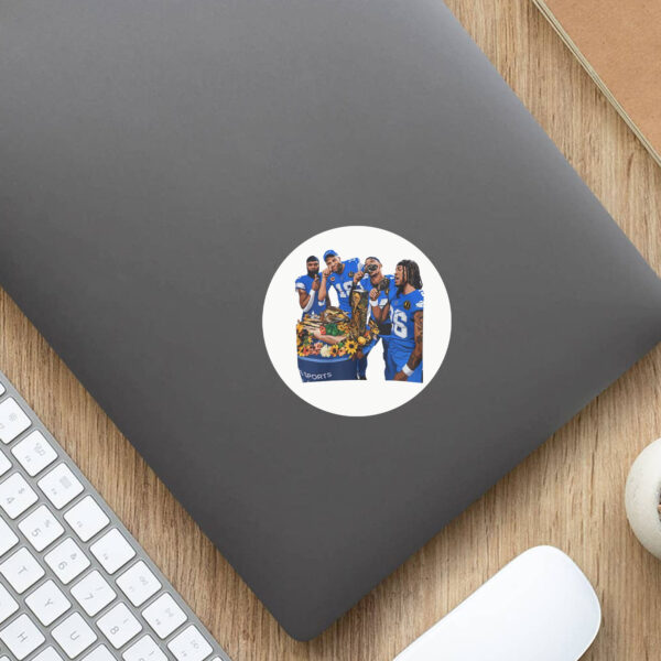 Detroit Football Funny Holiday Sticker