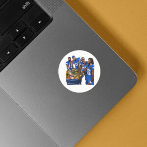 Detroit Football Funny Holiday Sticker