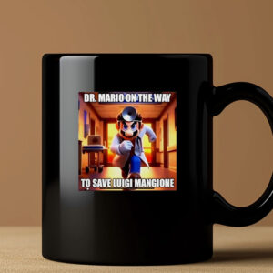 Dr Mario on the way to save Luigi Mangione Mug