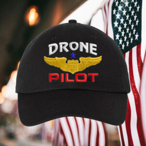 Drone Pilot with Wings Embroidered Dad Hat