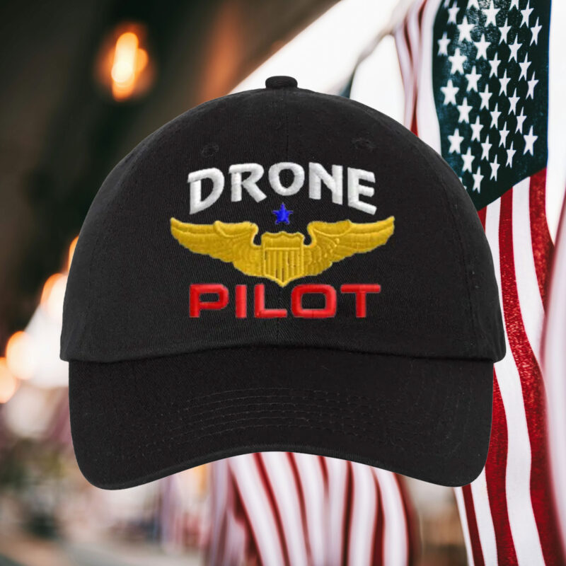 Drone Pilot with Wings Embroidered Dad Hat 