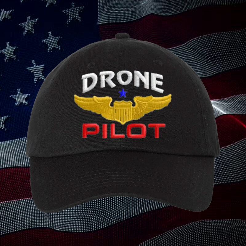 Drone Pilot with Wings Embroidered Dad Hat 