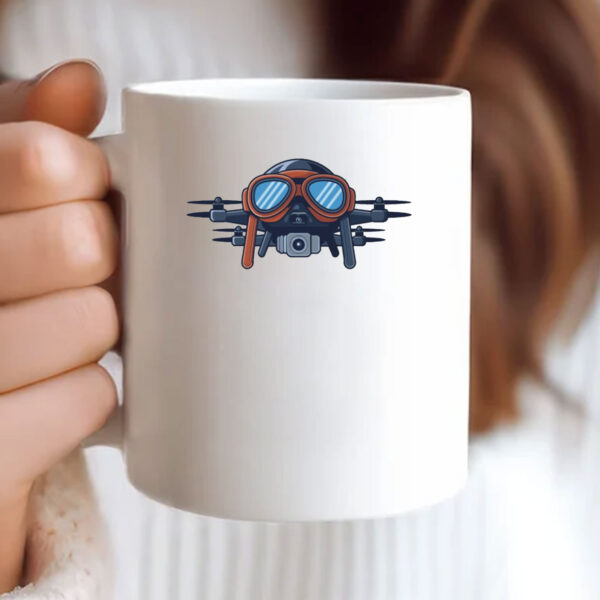 Drones Wearing Aviator Pilot Goggles on Mug