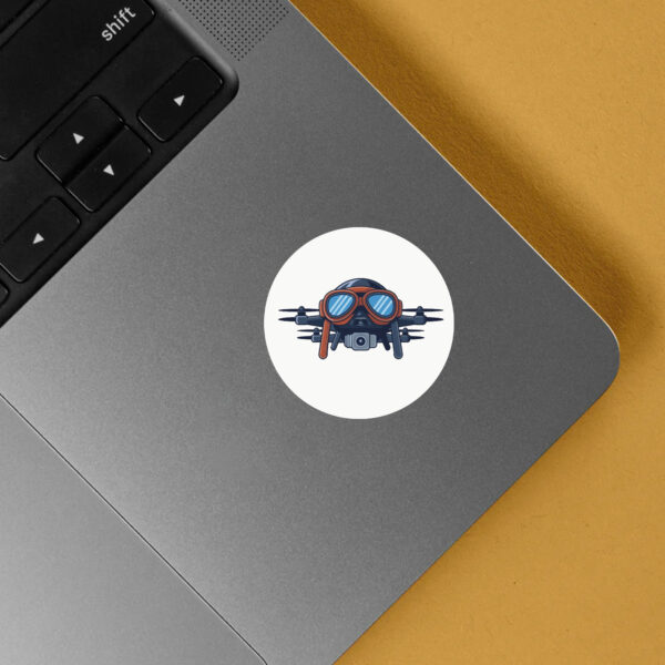 Drones Wearing Aviator Pilot Goggles on Sticker