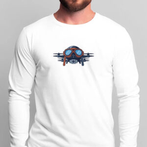 Drones Wearing Aviator Pilot Goggles on T-Shirt