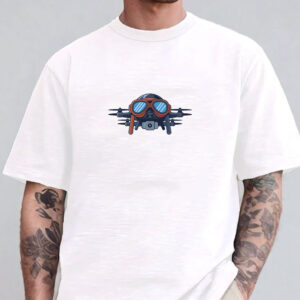 Drones Wearing Aviator Pilot Goggles on T-Shirt