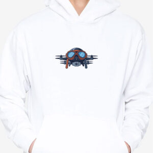 Drones Wearing Aviator Pilot Goggles on T-Shirt