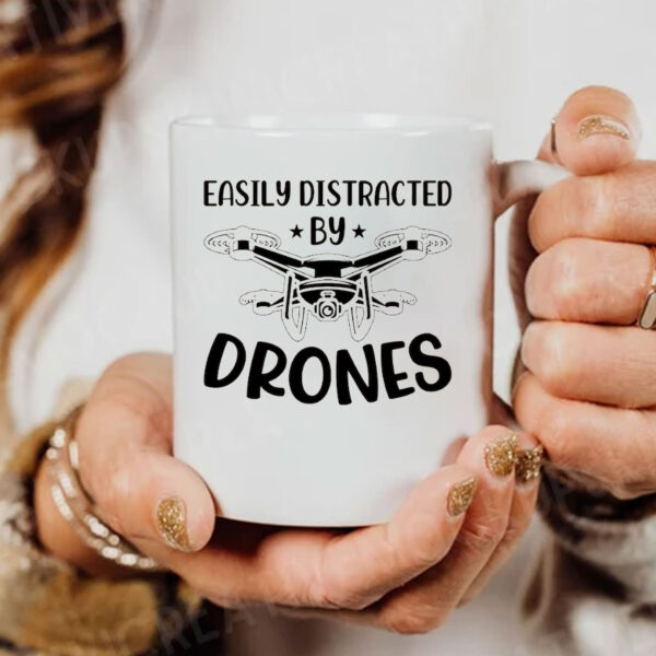 Easily Distracted by Drones Mug Coffee