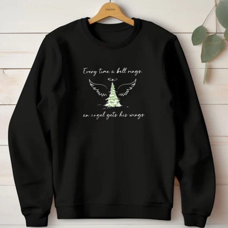 Every Time a Bell Rings An Angel Gets His Wings Christmas Movie Quote T-shirt 20241