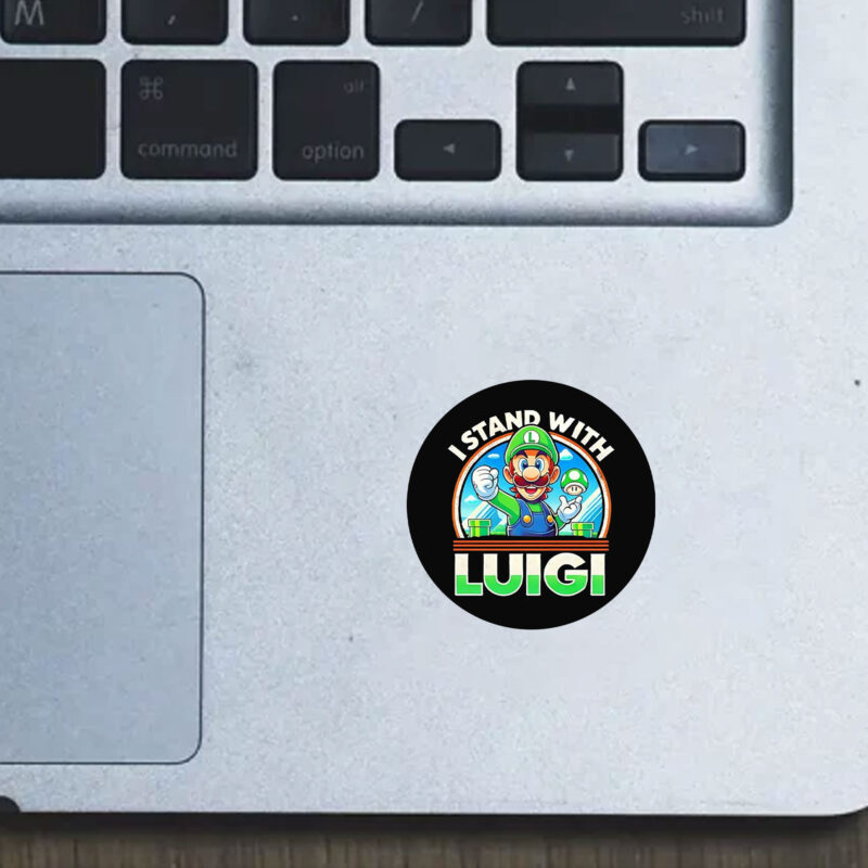 Free Luigi I stand with Luigi Sticker