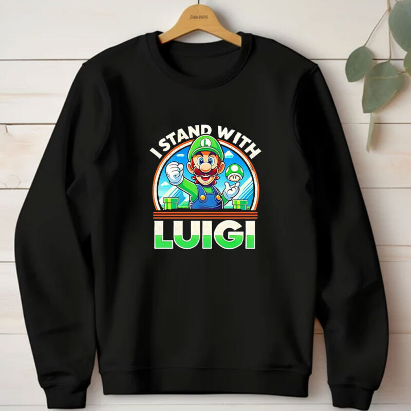 Free Luigi I stand with Luigi T-shirt