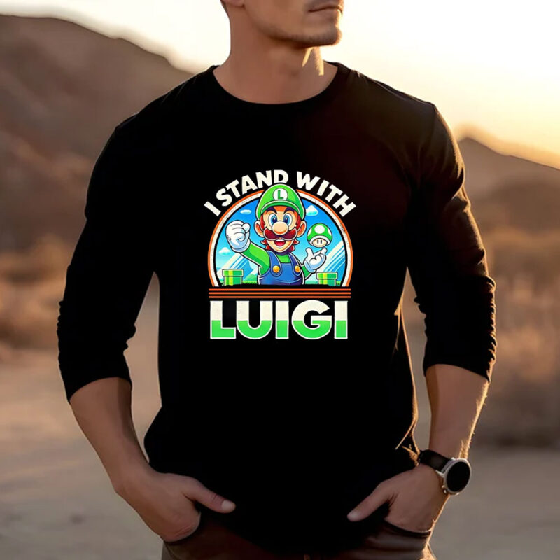 Free Luigi I stand with Luigi T-shirt