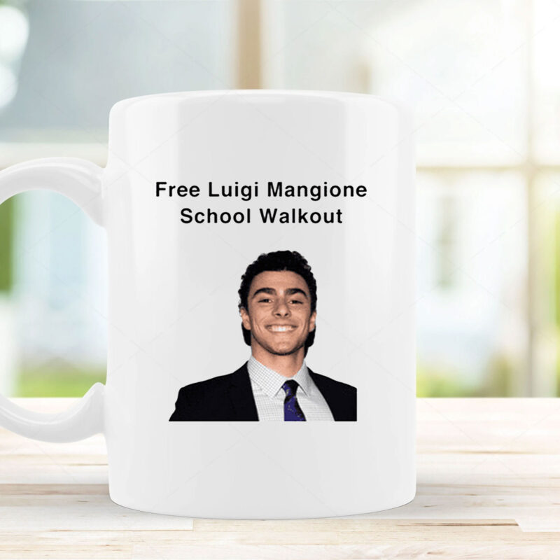 Free Luigi Mangione School Walkout Mug 2024