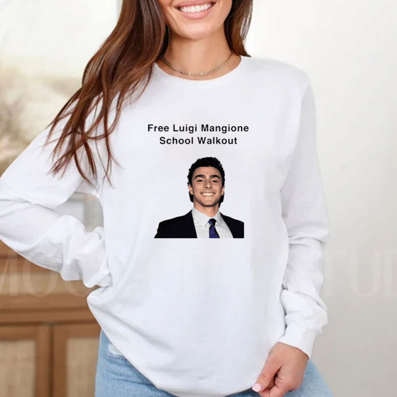 Free Luigi Mangione School Walkout T-Shirt 2024