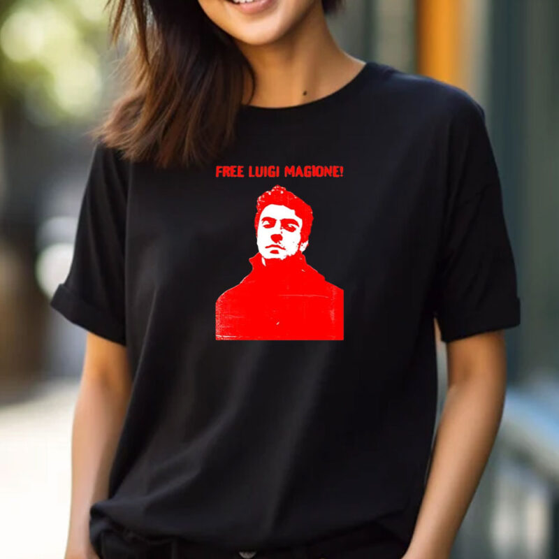 Free Luigi Mangione red T-shirt