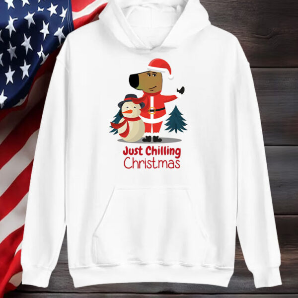 Just Chilling Christmas ,Chill Guy Meme T-Shirt2