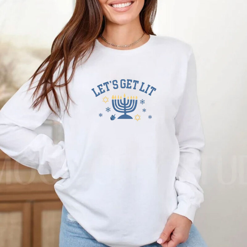 Let's Get Lit Hanukkah T-Shirt