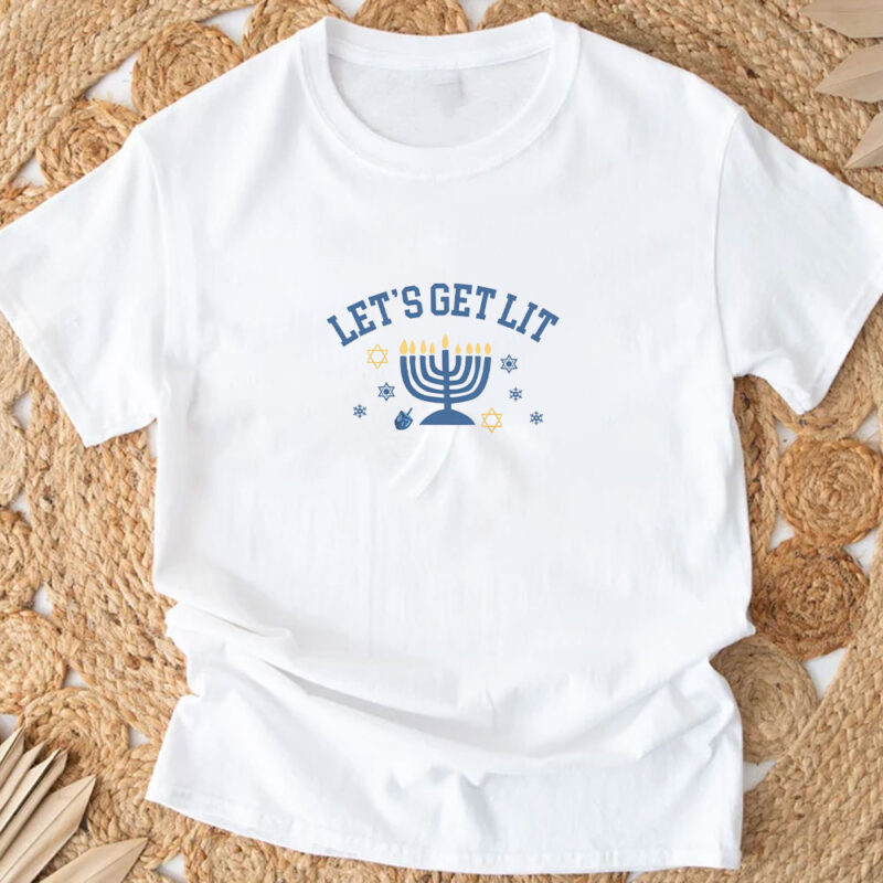 Let's Get Lit Hanukkah T-Shirt