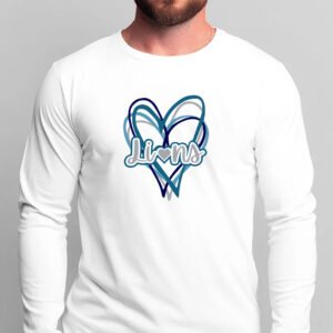 Lions Heart Detroit Football sports T-Shirt