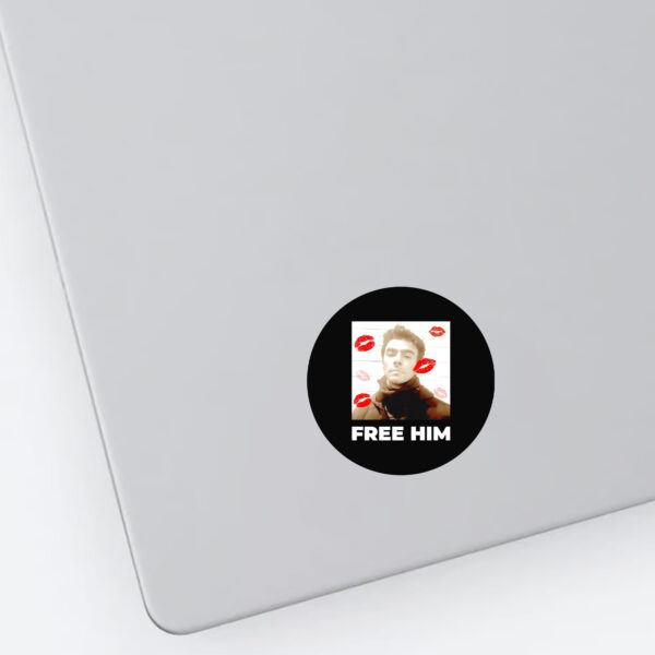 Luigi Mangione Free Him lips Sticker